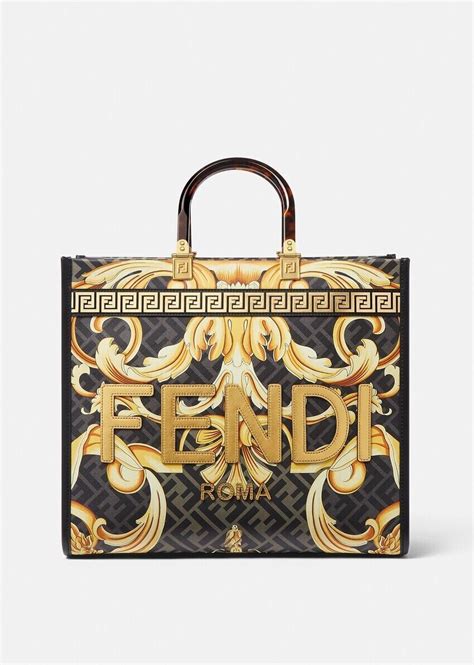 versace fendi tote bag|fendi monogram shopper tote.